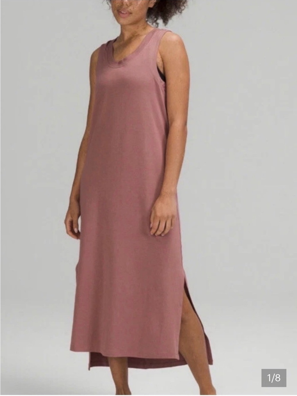 Lululemon Sleeveless Mauve Midi Tank Dress